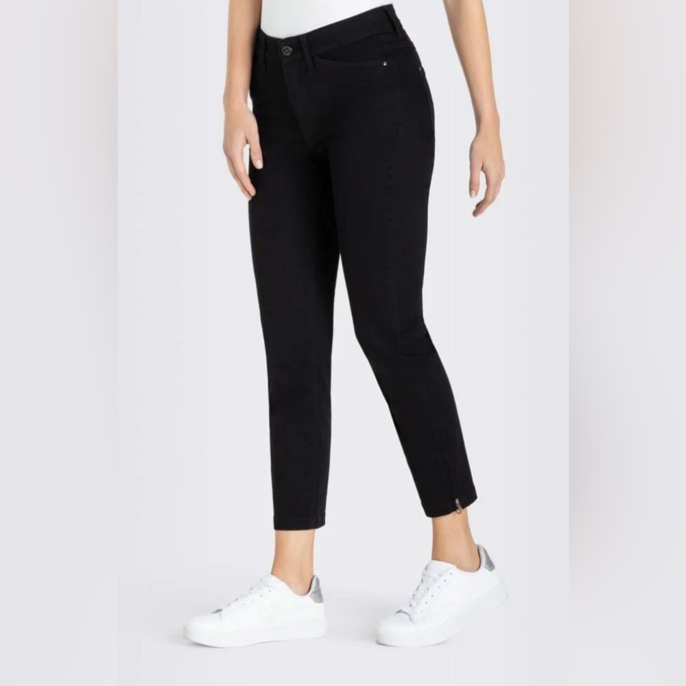 MAC DREAM JEANS Black Skinny Ankle Jeans, 6, BLACK